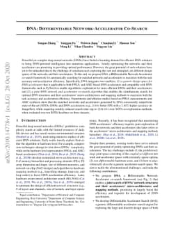 DNA: Differentiable Network-Accelerator Co-Search