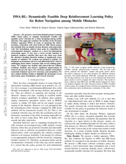 Dynamically Feasible Deep Reinforcement Learning Policy for Robot
  Navigation in Dense Mobile Crowds