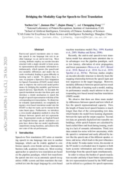 Bridging the Modality Gap for Speech-to-Text Translation