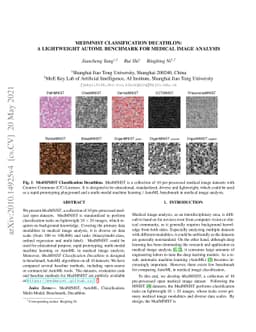 MedMNIST Classification Decathlon: A Lightweight AutoML Benchmark for
  Medical Image Analysis