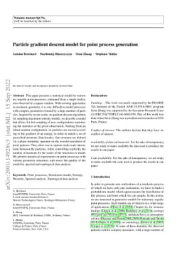 Particle gradient descent model for point process generation