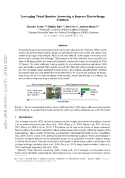 Leveraging Visual Question Answering to Improve Text-to-Image Synthesis