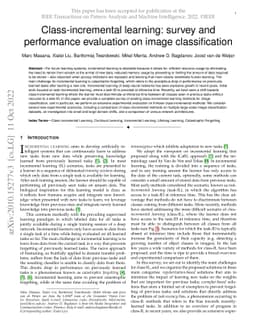 Class-incremental learning: survey and performance evaluation on image
  classification