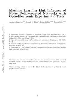 Machine Learning Link Inference of Noisy Delay-coupled Networks with
  Opto-Electronic Experimental Tests