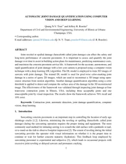 Automatic joint damage quantification using computer vision and deep
  learning