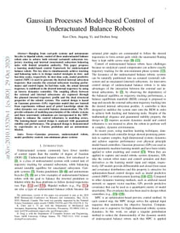 Gaussian Processes Model-based Control of Underactuated Balance Robots