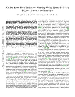 Online State-Time Trajectory Planning Using Timed-ESDF in Highly Dynamic
  Environments