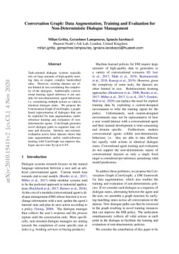 Conversation Graph: Data Augmentation, Training and Evaluation for
  Non-Deterministic Dialogue Management