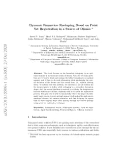 Dynamic Formation Reshaping Based on Point Set Registration in a Swarm
  of Drones