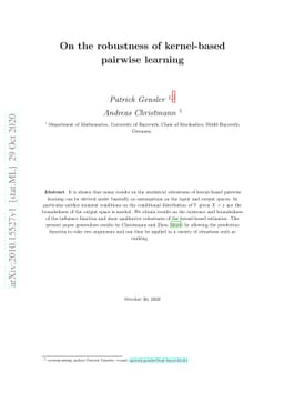 On the robustness of kernel-based pairwise learning