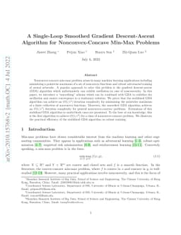 A Single-Loop Smoothed Gradient Descent-Ascent Algorithm for Nonconvex-Concave Min-Max Problems