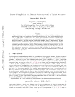 Tensor Completion via Tensor Networks with a Tucker Wrapper