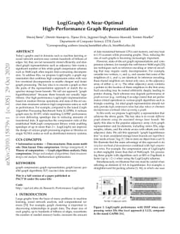 Log(Graph): A Near-Optimal High-Performance Graph Representation