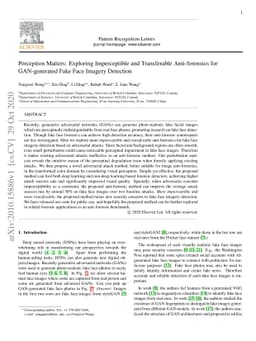 Perception Matters: Exploring Imperceptible and Transferable
  Anti-forensics for GAN-generated Fake Face Imagery Detection