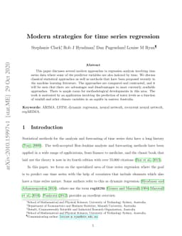 Modern strategies for time series regression
