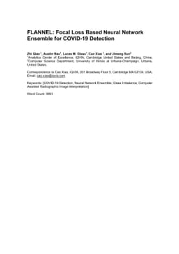 FLANNEL: Focal Loss Based Neural Network Ensemble for COVID-19 Detection
