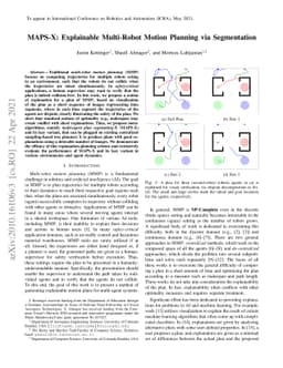 MAPS-X: Explainable Multi-Robot Motion Planning via Segmentation