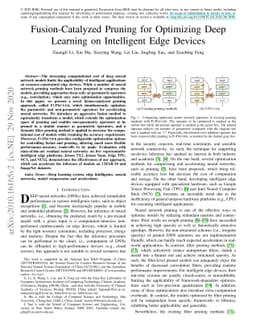 Fusion-Catalyzed Pruning for Optimizing Deep Learning on Intelligent
  Edge Devices