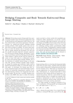 Bridging Composite and Real: Towards End-to-end Deep Image Matting
