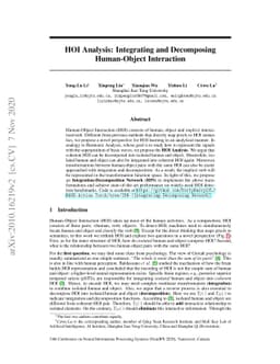 HOI Analysis: Integrating and Decomposing Human-Object Interaction