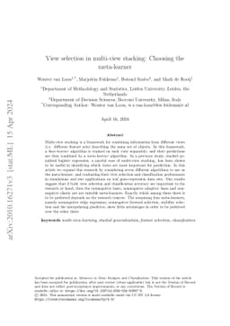 View selection in multi-view stacking: Choosing the meta-learner