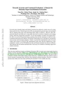 Towards Accurate and Consistent Evaluation: A Dataset for
  Distantly-Supervised Relation Extraction