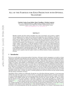 All of the Fairness for Edge Prediction with Optimal Transport