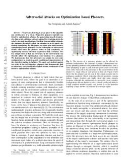 Adversarial Attacks on Optimization based Planners
