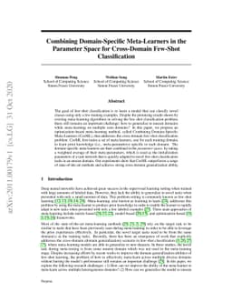 Combining Domain-Specific Meta-Learners in the Parameter Space for
  Cross-Domain Few-Shot Classification