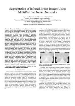 Segmentation of Infrared Breast Images Using MultiResUnet Neural Network