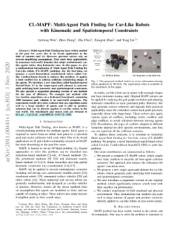 CL-MAPF: Multi-Agent Path Finding for Car-Like Robots with Kinematic and
  Spatiotemporal Constraints