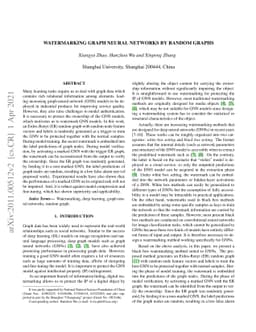Watermarking Graph Neural Networks by Random Graphs