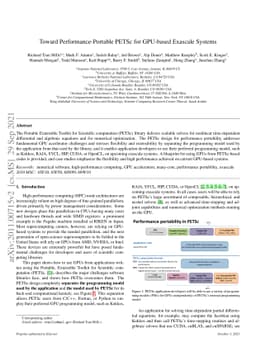 Toward Performance-Portable PETSc for GPU-based Exascale Systems