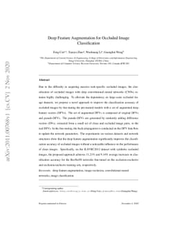 Deep Feature Augmentation for Occluded Image Classification