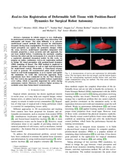 Real-to-Sim Registration of Deformable Soft Tissue with Position-Based
  Dynamics for Surgical Robot Autonomy