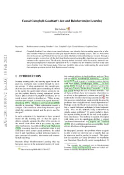 Causal Campbell-Goodhart's law and Reinforcement Learning