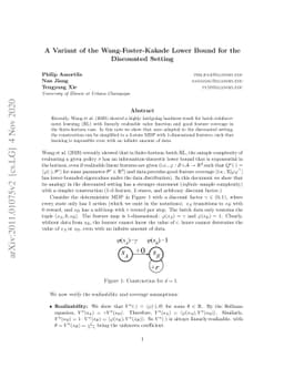 A Variant of the Wang-Foster-Kakade Lower Bound for the Discounted
  Setting
