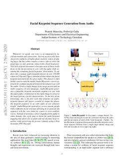 Facial Keypoint Sequence Generation from Audio