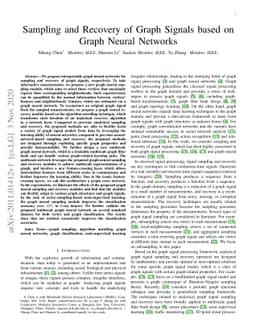 Sampling and Recovery of Graph Signals based on Graph Neural Networks