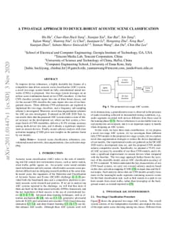 A Two-Stage Approach to Device-Robust Acoustic Scene Classification