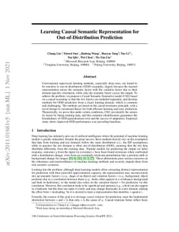 Learning Causal Semantic Representation for Out-of-Distribution
  Prediction