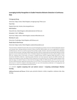 Leveraging Activity Recognition to Enable Protective Behavior Detection
  in Continuous Data