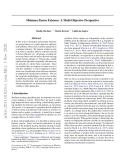 Minimax Pareto Fairness: A Multi Objective Perspective