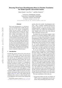 Detecting Word Sense Disambiguation Biases in Machine Translation for
  Model-Agnostic Adversarial Attacks