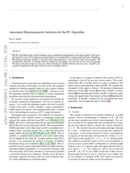 Automated Hyperparameter Selection for the PC Algorithm