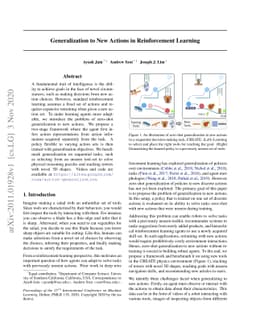 Generalization to New Actions in Reinforcement Learning