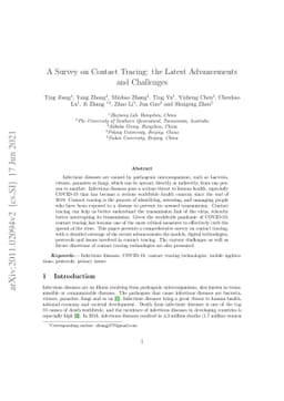A Survey on Contact Tracing: the Latest Advancements and Challenges