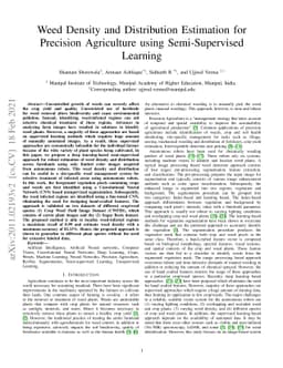 Weed Density and Distribution Estimation for Precision Agriculture using
  Semi-Supervised Learning
