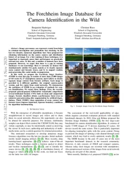 The Forchheim Image Database for Camera Identification in the Wild