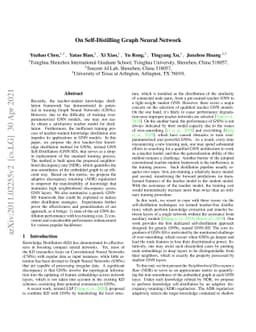 On Self-Distilling Graph Neural Network